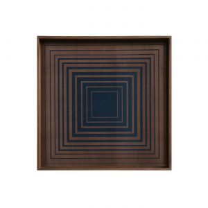 amandari tacka ink squares ethnicraft, kávová tácka, príručná tácka, dizajnové tácky, tácka, dekorácie, dekorácia, darček, tip na darček, unikátny darček, originálny darček, servírovanie, podnosy, štýlové servírovanie, tácka ako obraz, ručne vyrábané tácky, drevené tácky, hranaté tácky, štvorcová tácka, set tácok, ručne vyrábané tácky, malá tácka, geometrické vzory na táckach